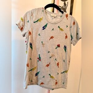 LUCKY BRAND EMBROIDERED FLORAL TOP